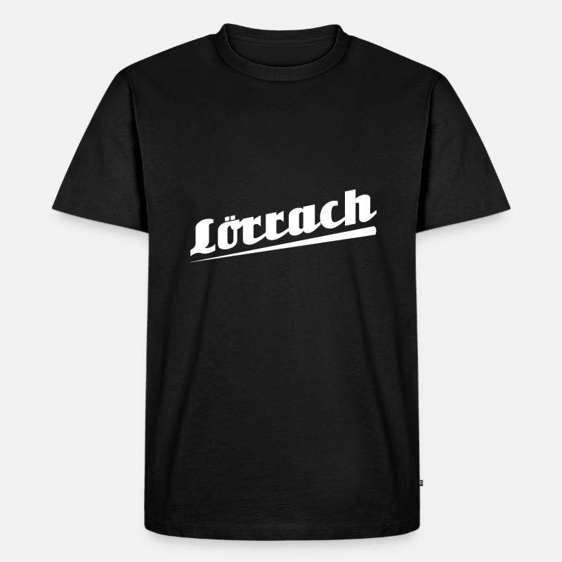 Lörrach - Textdesign mit Stadtnamen - Männer Premium Bio T-Shirt - Schwarz