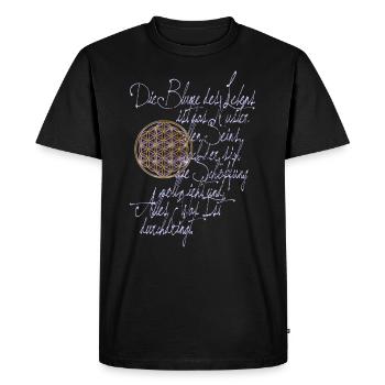 Mots de la Fleur de Lebenss - T-shirt Premium bio Homme - noir - Devant - Nico (187cm)