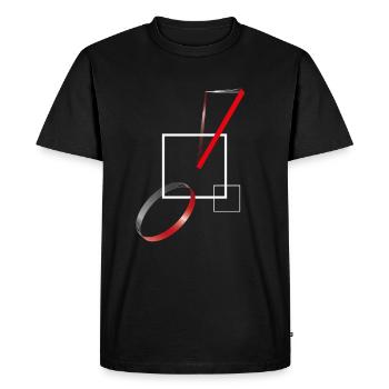 Géométrie Soixante-dix - T-shirt Premium bio Homme - noir - Devant - Nico (187cm)