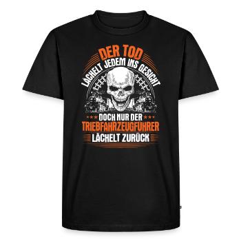 Locomotive driver Locomotive driver - Men's Premium Organic T-Shirt - black - Front - Nico (187cm)