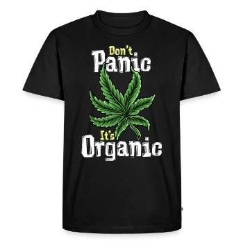 Cannabis - Men's Premium Organic T-Shirt - black - Front - Nico (187cm)