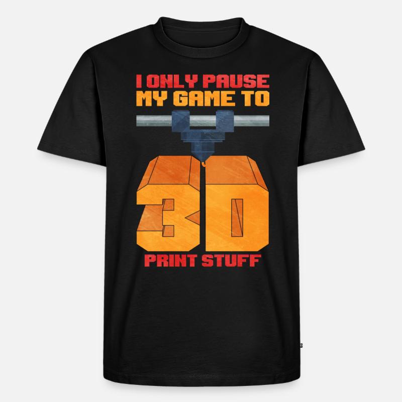 3d printing - Männer Premium Bio T-Shirt - Schwarz