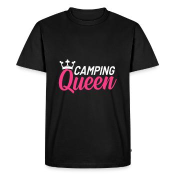 Camping Queen - Männer Premium Bio T-Shirt - Schwarz - Vorne - Nico (187cm)