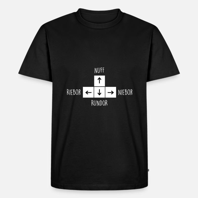 Ossi - Männer Premium Bio T-Shirt - Schwarz