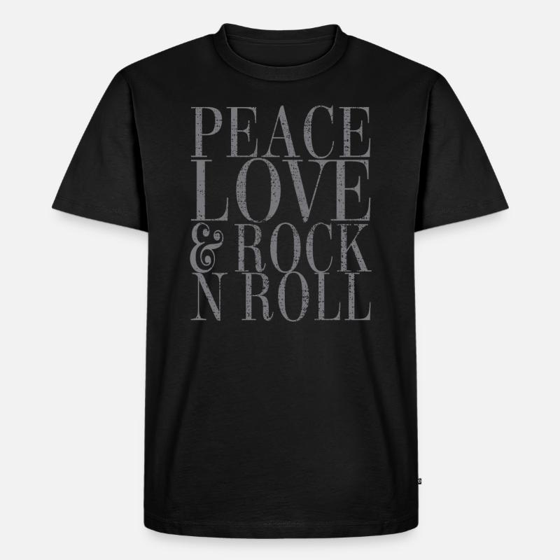 Rock And Roll - Männer Premium Bio T-Shirt - Schwarz