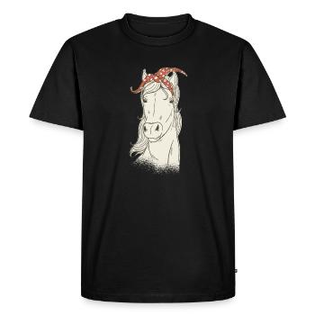 chevaux cadeau propriétaire équestre équestre équestre - T-shirt Premium bio Homme - noir - Devant - Nico (187cm)