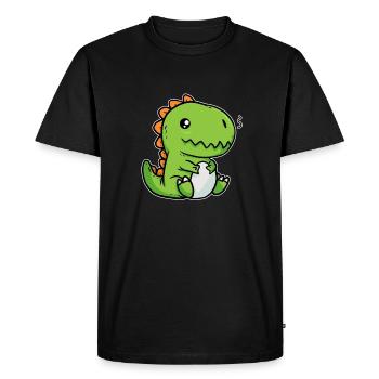 Bébé T-Rex Kawaii Cadeau de dinosaure - T-shirt Premium bio Homme - noir - Devant - Nico (187cm)
