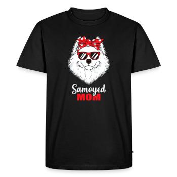 Cool Samoyed Dog Mom Dog Lover Pet Gift - Men's Premium Organic T-Shirt - black - Front - Nico (187cm)