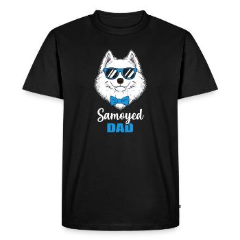 Cool Samoyed Dad Dog Gift - Men's Premium Organic T-Shirt - black - Front - Nico (187cm)