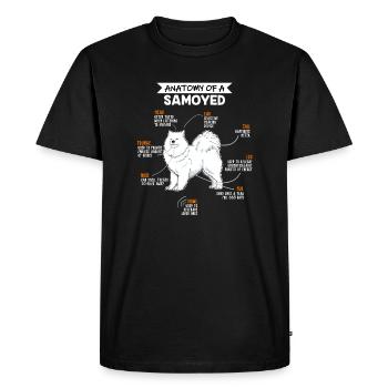 Anatomy Of A Samoyed Dog - Men's Premium Organic T-Shirt - black - Front - Nico (187cm)