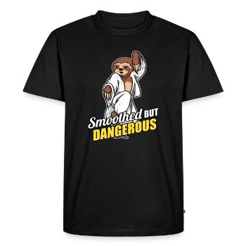 Smoothed But Dangerous Karaté Kung Fu Paresseux - T-shirt Premium bio Homme - noir - Devant - Nico (187cm)