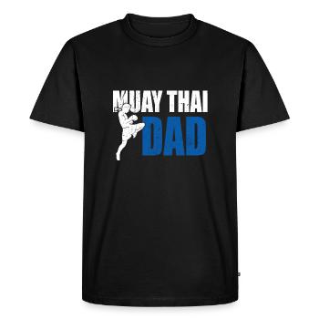 Fier Muay Thai Papa Thai Boxer Père Cadeau - T-shirt Premium bio Homme - noir - Devant - Nico (187cm)
