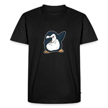 Cadeau amusant de dabbing pingouin - T-shirt Premium bio Homme - noir - Devant - Nico (187cm)