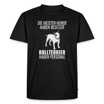 Cadeau de propriétaire de chien Bull Terrier Personal Dogs - T-shirt Premium bio Homme - noir - Devant - Nico (187cm)