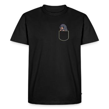 Taupe dans La poche poitrine Taupes T-shirt - T-shirt Premium bio Homme - noir - Devant - Nico (187cm)