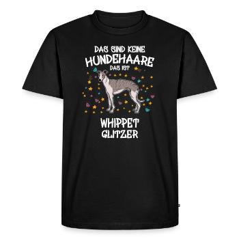 Whippet glitter dog dog owner gift - Men's Premium Organic T-Shirt - black - Front - Nico (187cm)