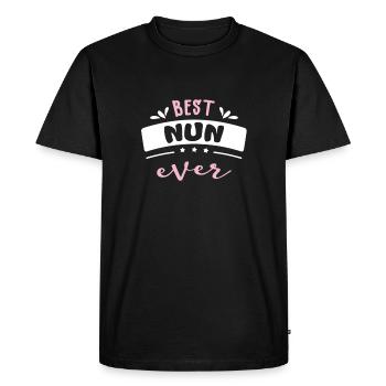 Best Nun Ever Gift Idea - Men's Premium Organic T-Shirt - black - Front - Nico (187cm)