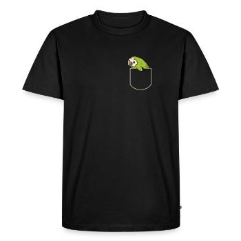 Kakapo dans La poche pectorale Papy t-shirt - T-shirt Premium bio Homme - noir - Devant - Nico (187cm)