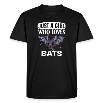 Just A Girl Who Loves Bats Cute Bat Costume - Men's Premium Organic T-Shirt - black - Front - Nico (187cm)