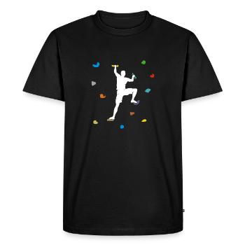 Bouldern Boulder hall mur cadeau - T-shirt Premium bio Homme - noir - Devant - Nico (187cm)