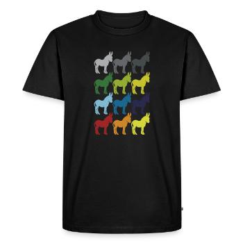 Neon Pop Art Retro Mulet Mulet Idée cadeau - T-shirt Premium bio Homme - noir - Devant - Nico (187cm)