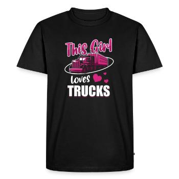 Cette fille aime les trucks Coole Idée de cadeau - T-shirt Premium bio Homme - noir - Devant - Nico (187cm)