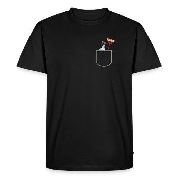 Janitorial Tools In The Pocket Janitor Gift Idea - Men's Premium Organic T-Shirt - black - Front - Nico (187cm)