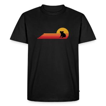 Koala Animal Retro Vintage Style Gift Idea - Men's Premium Organic T-Shirt - black - Front - Nico (187cm)