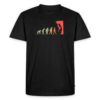 Vintage Escalade Evolution Grimpeurs Bouldern - T-shirt Premium bio Homme - noir - Devant - Nico (187cm)