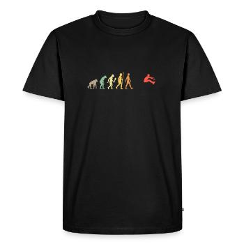 Vintage En longueur Evolution Springer Idée cadeau - T-shirt Premium bio Homme - noir - Devant - Nico (187cm)