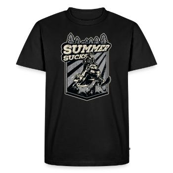 Summer Sucks Snowmobile Skeleton Snowmobiling - Men's Premium Organic T-Shirt - black - Front - Nico (187cm)