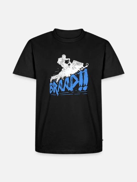 Cool Braap Snowmobile Snowrider - Men's Premium Organic T-Shirt - black