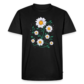 Cute Daisy Summer Daisies Spring Time Flowers - Men's Premium Organic T-Shirt - black - Front - Nico (187cm)