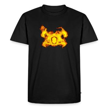 Incendie Casque de pompier - T-shirt Premium bio Homme - noir - Devant - Nico (187cm)