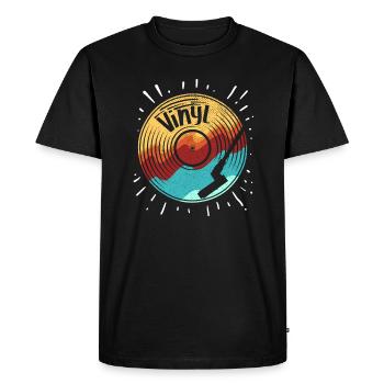 Vintage Vinyl Record Music Vinyls LP Record - Men's Premium Organic T-Shirt - black - Front - Nico (187cm)