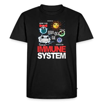 Immune System Cells Biology Cell Science Funny - Men's Premium Organic T-Shirt - black - Front - Nico (187cm)