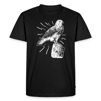 Ornithology Bird Lover Hawk Falcon Eagle - Men's Premium Organic T-Shirt - black - Front - Nico (187cm)