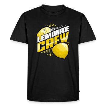 Limonade Boisson Soda Jus de fruits Thé glacé - T-shirt Premium bio Homme - noir - Devant - Nico (187cm)