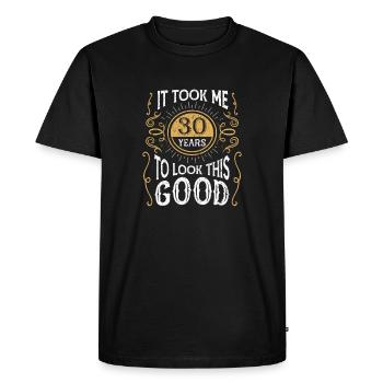 Drôle de cadeau pour le 30ème anniversaire 30 ans - T-shirt Premium bio Homme - noir - Devant - Nico (187cm)