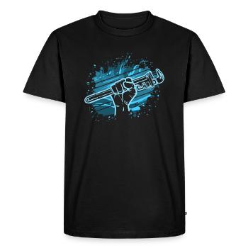 Klempner Heizungsbauer Mechaniker Handwerker - Männer Premium Bio T-Shirt - Schwarz - Vorne - Nico (187cm)
