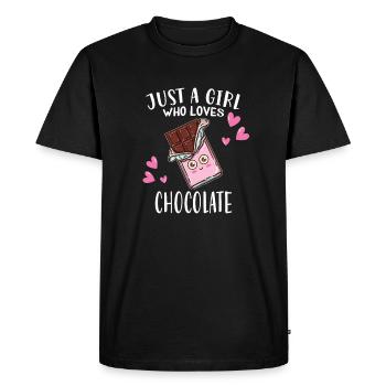 Sweets Lover Just A Girl Who Loves Chocolate - Men's Premium Organic T-Shirt - black - Front - Nico (187cm)