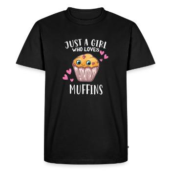Stud Muffin Lover Just A Girl Who Loves Muffins - Men's Premium Organic T-Shirt - black - Front - Nico (187cm)