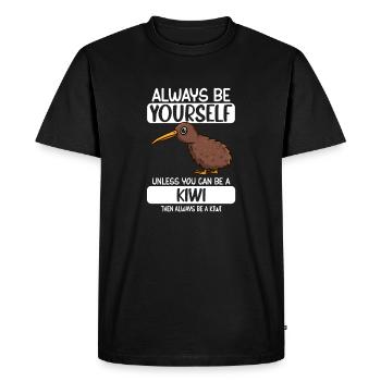 Kiwi Bird Lovers Birding Oiseaux de Nouvelle-Zélande - T-shirt Premium bio Homme - noir - Devant - Nico (187cm)
