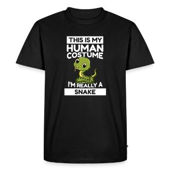 This Is My Human Costume I'm Really A Snake - Men's Premium Organic T-Shirt - black - Front - Nico (187cm)