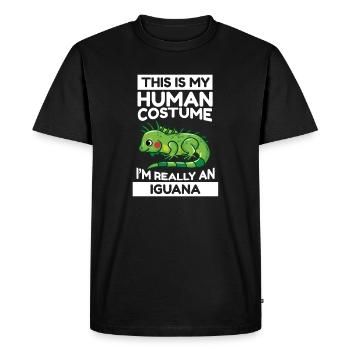 This Is My Human Costume I'm Really An Iguana - Men's Premium Organic T-Shirt - black - Front - Nico (187cm)