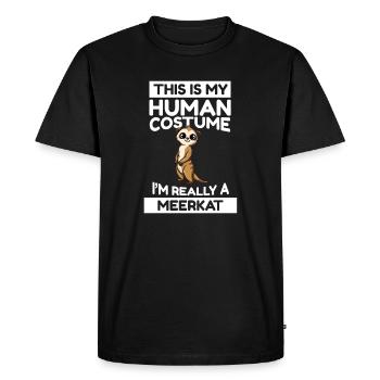 C’est mon costume humain, je suis vraiment un suricate - T-shirt Premium bio Homme - noir - Devant - Nico (187cm)