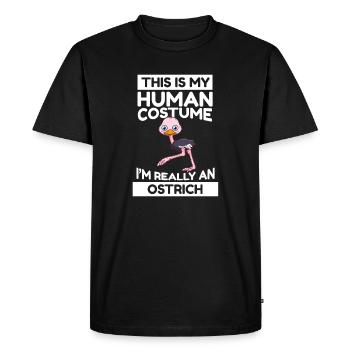 C’est mon costume humain, je suis vraiment une autruche - T-shirt Premium bio Homme - noir - Devant - Nico (187cm)