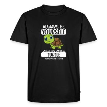 Soyez toujours vous-même à moins que vous ne puissiez être une tortue - T-shirt Premium bio Homme - noir - Devant - Nico (187cm)