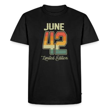 Vintage 80e anniversaire Juin 1942 Athlètes - T-shirt Premium bio Homme - noir - Devant - Nico (187cm)