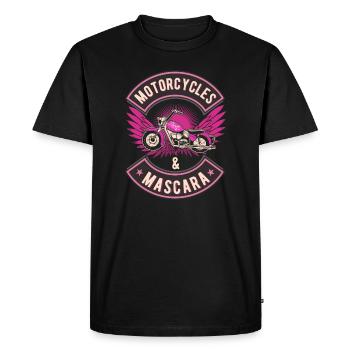 Motos Maskara Filles Motard Motocyclisme - T-shirt Premium bio Homme - noir - Devant - Nico (187cm)